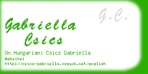 gabriella csics business card